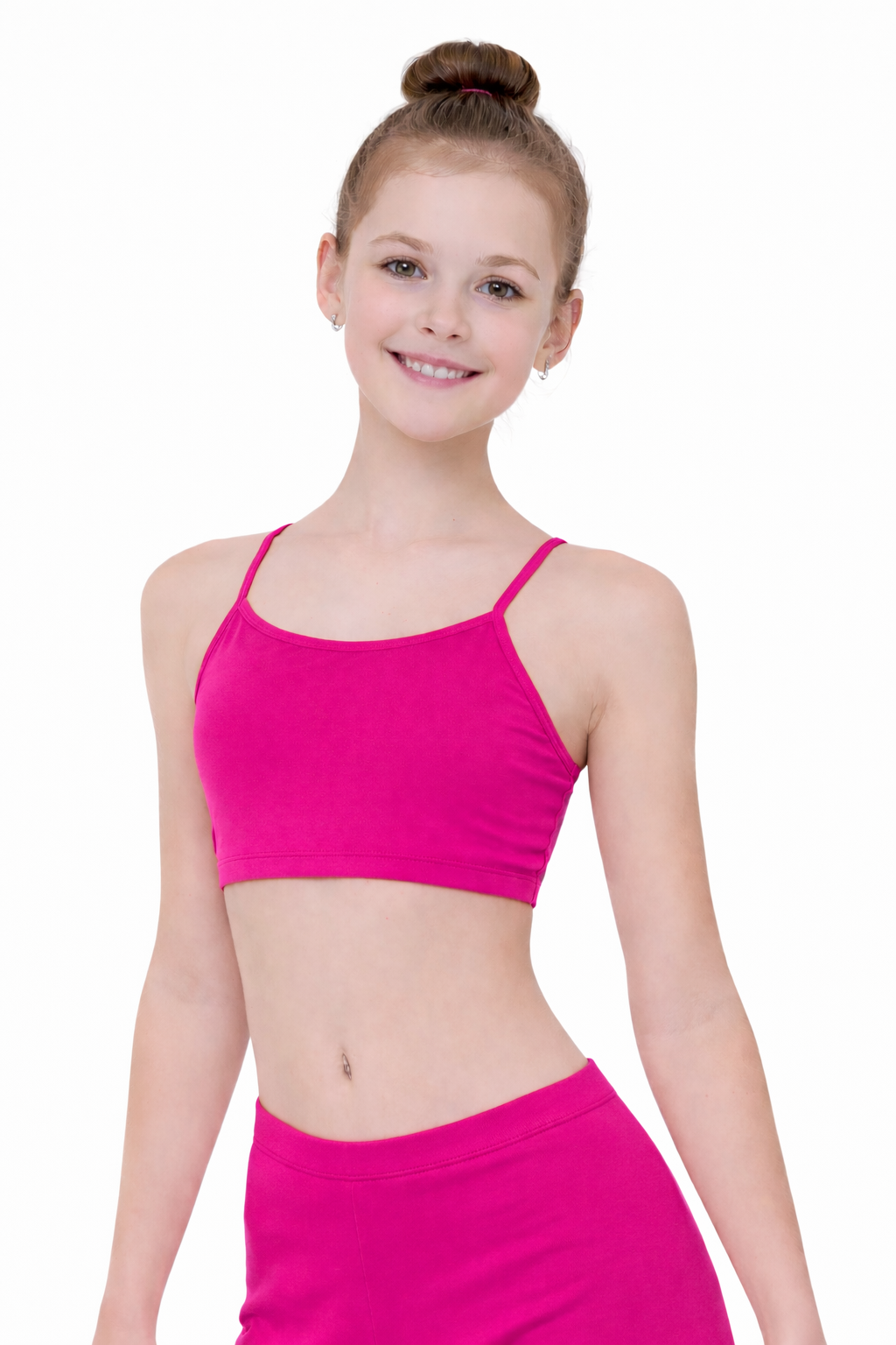 TOP SPALLINE SOTTILI FUCSIA BAMBINA